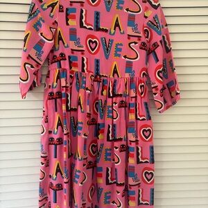 Stella McCartney Pink and Black Dolman Sleeve Sundress